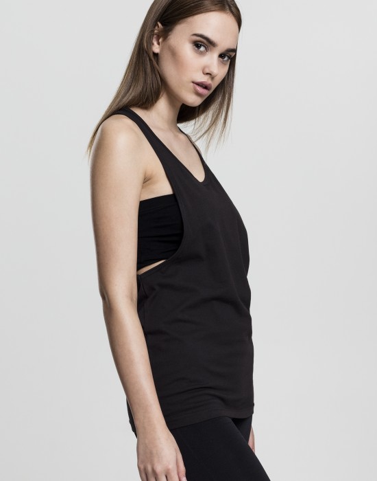 Дамски потник в черен цвят Urban Classics Ladies Loose Tank black, Жени - Lit.bg