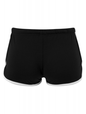 Дамски къси панталони в черен цвят Urban Classics  Ladies French Terry Hotpants blk/wht 