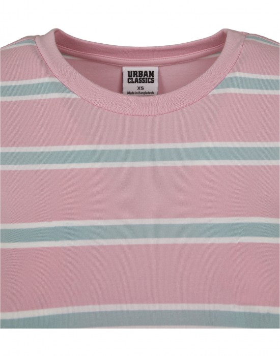 Дамска къса тениска на райета в розов цвят Urban Classics girlypink/oceanblue, Жени - Lit.bg Дамска къса тениска на райета в розов цвят Urban Classics girlypink/oceanblue, Жени - Lit.bg