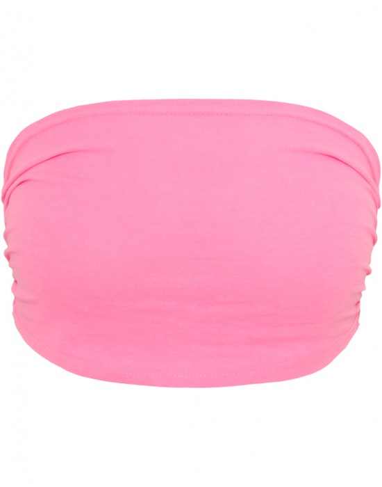 Дамски топ в розов цвят Urban Classics Ladies Neon Bandeau Top neonpink, Жени - Lit.bg