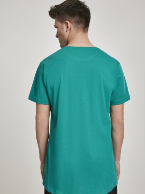 Мъжка дълга тениска в зелено Urban Classics Shaped Long 