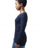 Дамски пуловер в тъмносиньо Urban Classics Ladies Long Wideneck Sweater, Жени - Lit.bg