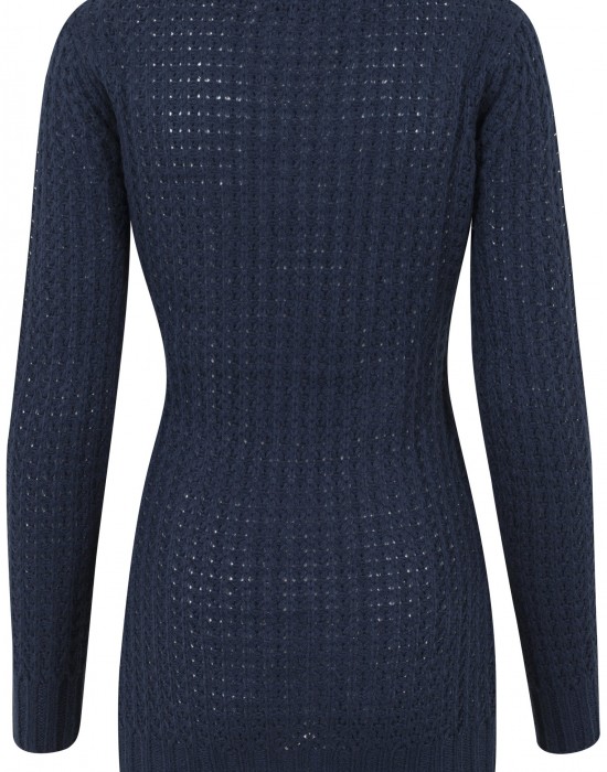 Дамски пуловер в тъмносиньо Urban Classics Ladies Long Wideneck Sweater, Жени - Lit.bg