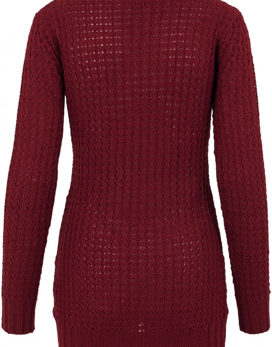 Дамски пуловер в тъмночервено Ladies Long Wideneck Sweater, Жени - Lit.bg