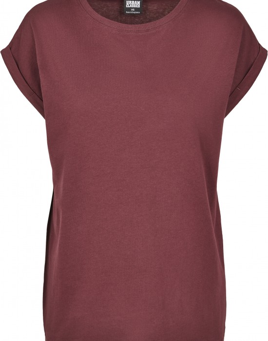 Дамска тениска в тъмночервен цвят Urban Classics Ladies Extended Shoulder Tee redwine, Тениски - Lit.bg Дамска тениска в тъмночервен цвят Urban Classics Ladies Extended Shoulder Tee redwine, Жени - Lit.bg