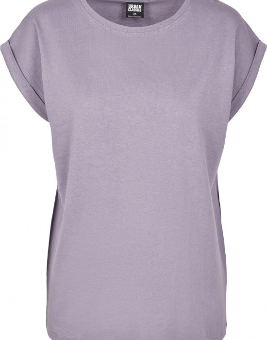 Дамска тениска в лилав цвят Urban Classics Ladies Extended Shoulder Tee dustypurple, Жени - Lit.bg