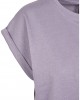 Дамска тениска в лилав цвят Urban Classics Ladies Extended Shoulder Tee dustypurple, Жени - Lit.bg
