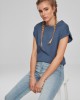 Дамска тениска в син цвят Urban Classics Ladies Extended Shoulder Tee vintageblue, Жени - Lit.bg