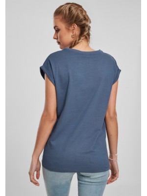 Дамска тениска в син цвят Urban Classics Ladies Extended Shoulder Tee vintageblue 
