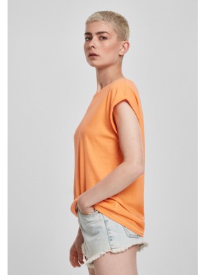 Дамска тениска в оранжев цвят Urban Classics Ladies Extended Shoulder Tee papaya 
