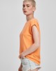 Дамска тениска в оранжев цвят Urban Classics Ladies Extended Shoulder Tee papaya, Жени - Lit.bg