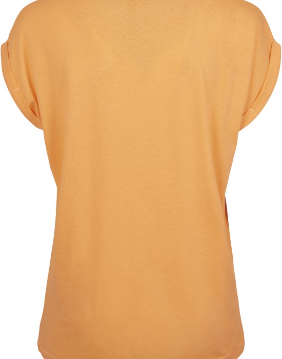 Дамска тениска в оранжев цвят Urban Classics Ladies Extended Shoulder Tee papaya, Жени - Lit.bg