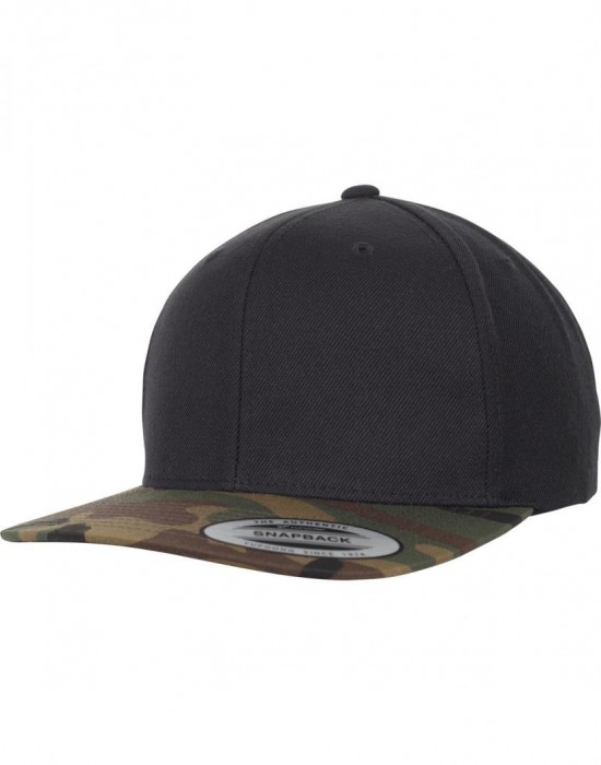 Шапка с козирка в черно Classic Snapback 2-Tone Camo, Аксесоари - Lit.bg