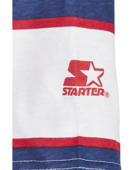 Мъжка тениска Starter Logo Striped в бял и син цвят, Мъже - Lit.bg