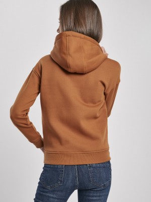 Дамски суичър в кафяво Urban Classics Ladies Hoody 