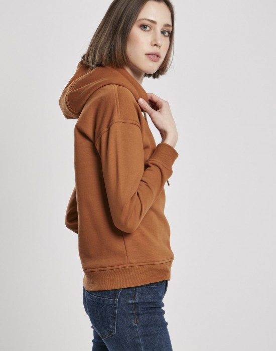 Дамски суичър в кафяво Urban Classics Ladies Hoody, Жени - Lit.bg