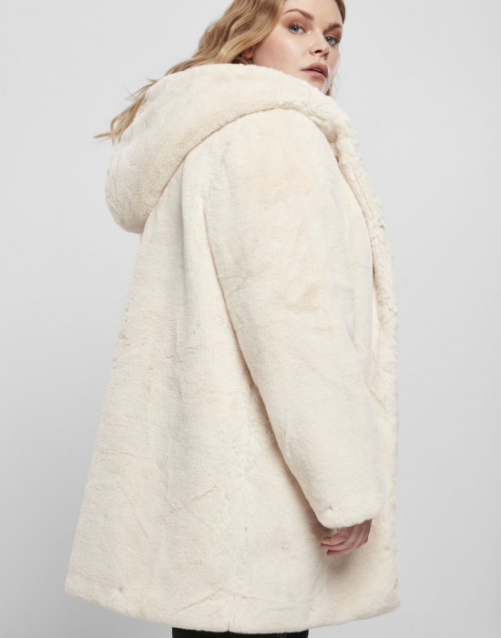 Дамско палто в бяло Urban Classics Ladies Hooded Teddy Coat, Якета - Lit.bg Дамско палто в бяло Urban Classics Ladies Hooded Teddy Coat, Жени - Lit.bg