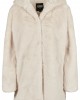 Дамско палто в бяло  Urban Classics Ladies Hooded Teddy Coat, Жени - Lit.bg