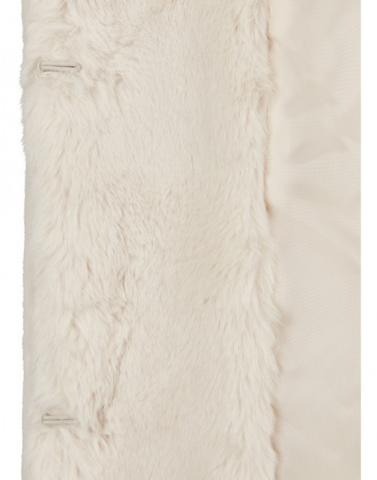 Дамско палто в бяло  Urban Classics Ladies Hooded Teddy Coat, Жени - Lit.bg