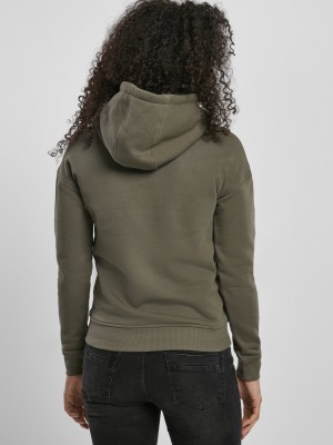 Дамски суичър в цвят маслина Urban Classics Ladies Organic Hoody 