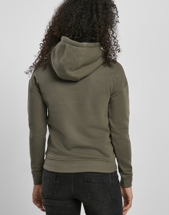 Дамски суичър в цвят маслина Urban Classics Ladies Organic Hoody, Суичъри - Lit.bg Дамски суичър в цвят маслина Urban Classics Ladies Organic Hoody, Жени - Lit.bg