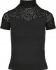 Дамска тениска в черно Urban Classics Ladies Flock Lace Turtleneck, Жени - Lit.bg