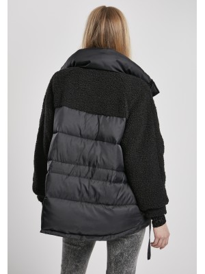 Дамско яке в черно от Urban Classics Ladies Sherpa Mix Puffer 