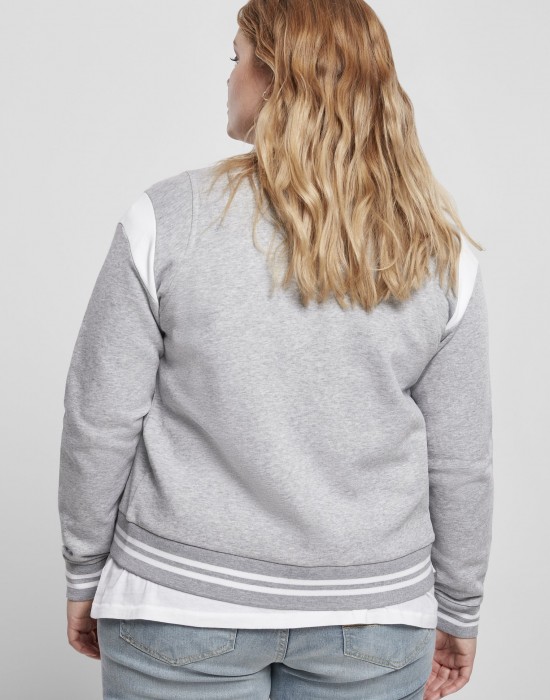 Дамско яке в сиво от Urban Classics Ladies Organic Inset College Sweat, Жени - Lit.bg