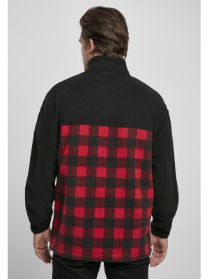 Мъжко яке Urban Classics Polar Fleece в червен и черен цвят