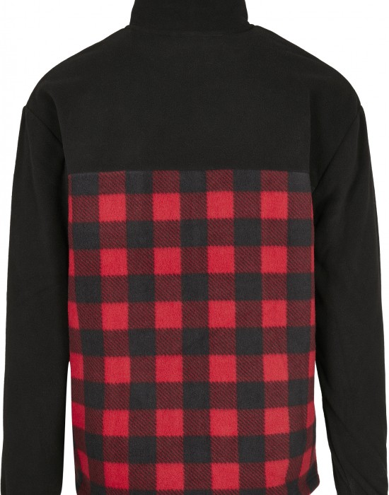 Мъжко яке Urban Classics Polar Fleece в червен и черен цвят, Мъже - Lit.bg
