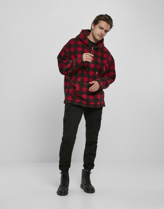 Мъжки суичър Urban Classics Polar Fleece в червен цвят, Мъже - Lit.bg