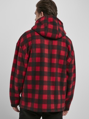 Мъжки суичър Urban Classics Polar Fleece в червен цвят
