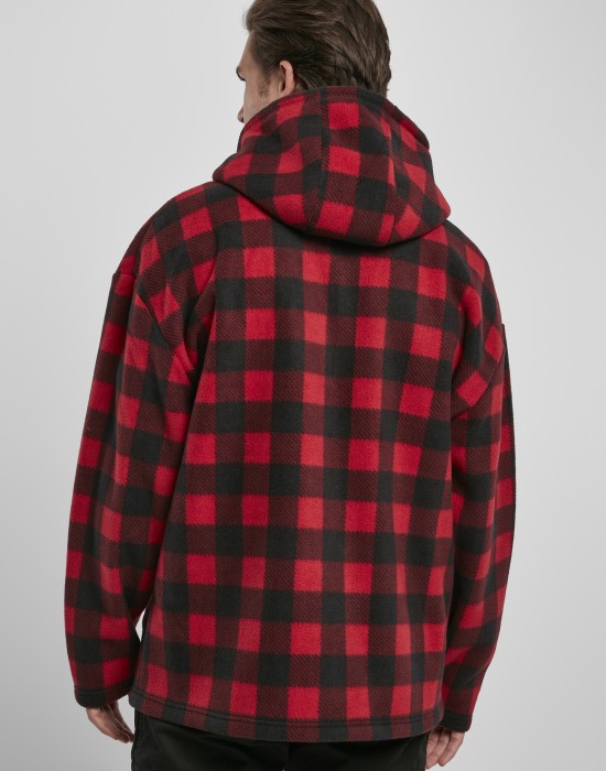 Мъжки суичър Urban Classics Polar Fleece в червен цвят, Мъже - Lit.bg