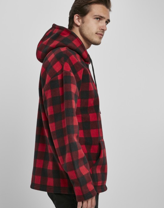 Мъжки суичър Urban Classics Polar Fleece в червен цвят, Мъже - Lit.bg