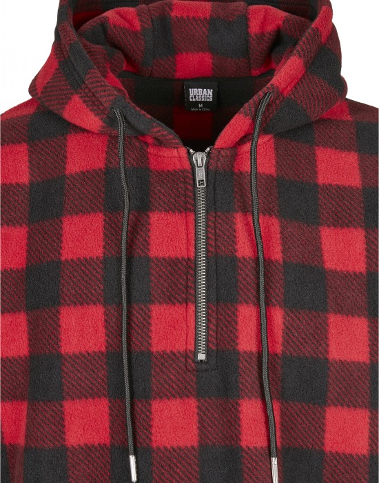 Мъжки суичър Urban Classics Polar Fleece в червен цвят, Мъже - Lit.bg