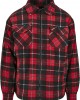 Мъжко карирано яке в червено Urban Classics Plaid Teddy Lined, Мъже - Lit.bg