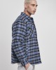 Мъжко яке в светлосиньо и тъмносиньо каре Urban Classics Plaid Quilted Shirt, Мъже - Lit.bg