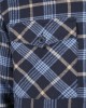 Мъжко яке в светлосиньо и тъмносиньо каре Urban Classics Plaid Quilted Shirt, Мъже - Lit.bg