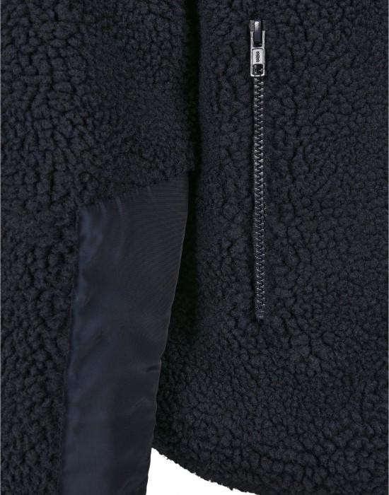 Мъжко яке Urban Classics Sherpa в тъмносин цвят, Мъже - Lit.bg