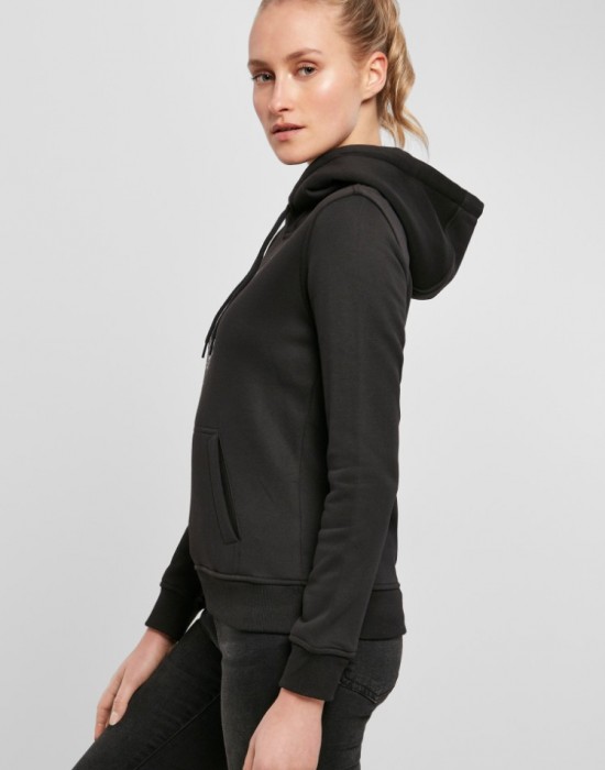 Дамски суичър в черен цвят Mister Tee Ladies Moth Hoody black, Жени - Lit.bg