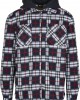 Мъжко карирано яке в черно и бяло Urban Classics Hooded Polar Fleece, Мъже - Lit.bg