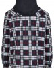 Мъжко карирано яке в черно и бяло Urban Classics Hooded Polar Fleece, Мъже - Lit.bg