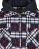 Мъжко карирано яке в черно и бяло Urban Classics Hooded Polar Fleece, Мъже - Lit.bg