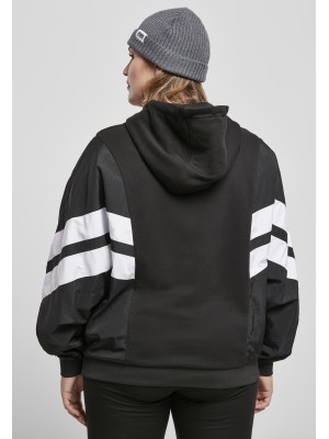 Дамски суичър в черно от Urban Classics Ladies Mix Crinkle Nylon Sweat 