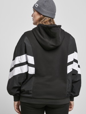 Дамски суичър в черно от Urban Classics Ladies Mix Crinkle Nylon Sweat 