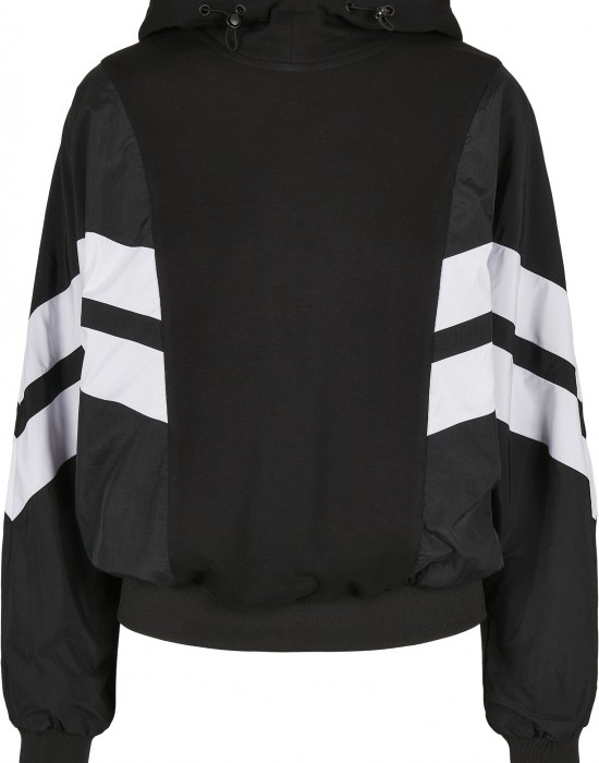 Дамски суичър в черно от Urban Classics Ladies Mix Crinkle Nylon Sweat, Жени - Lit.bg