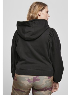Дамски суичър в черно Urban Classics Ladies Organic Gathering Batwing 