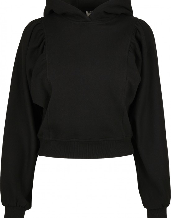 Дамски суичър в черно Urban Classics Ladies Organic Gathering Batwing, Жени - Lit.bg