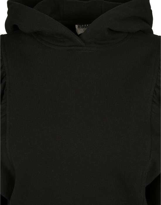 Дамски суичър в черно Urban Classics Ladies Organic Gathering Batwing, Жени - Lit.bg