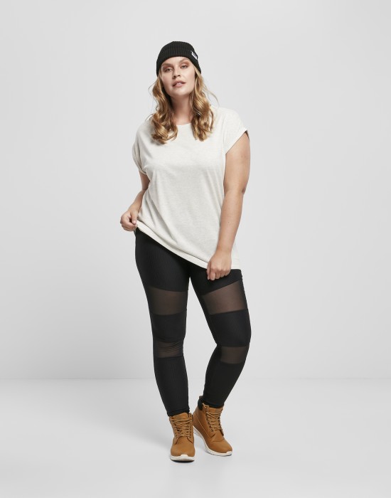 Дамска тениска в светлосиво Urban Classics Ladies Extended Shoulder, Жени - Lit.bg